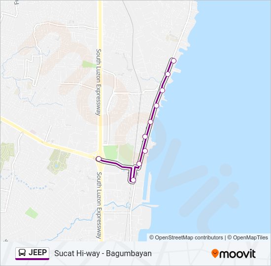 JEEP Bus Line Map