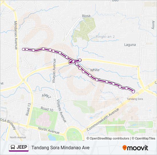 JEEP Bus Line Map