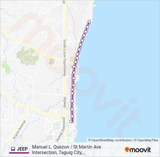 JEEP Bus Line Map