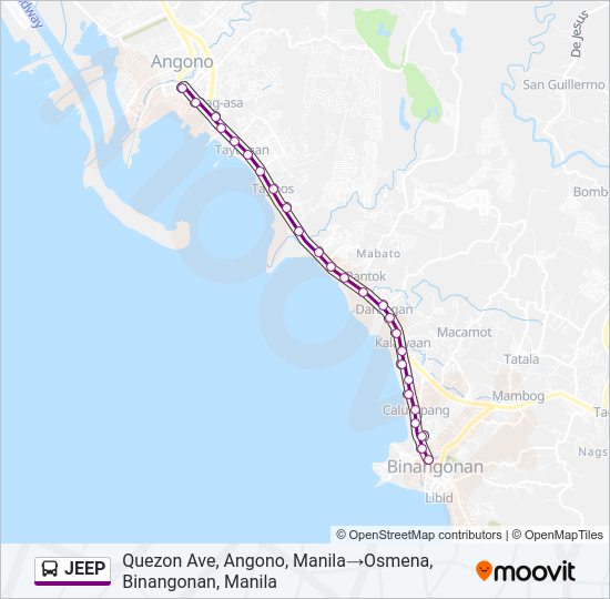 JEEP Bus Line Map