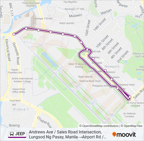 JEEP Bus Line Map
