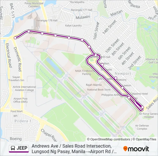 JEEP Bus Line Map