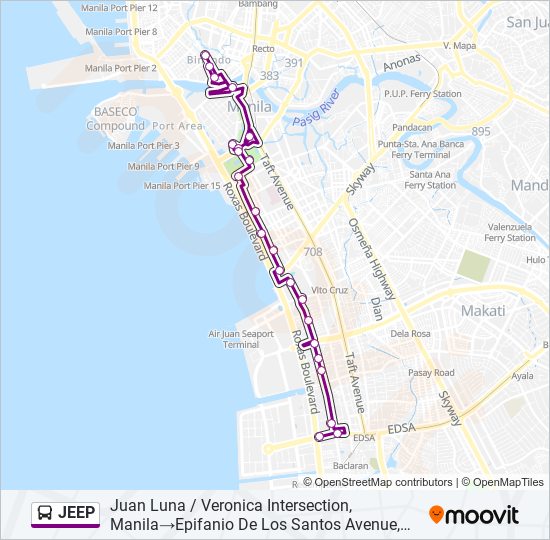 JEEP bus Line Map