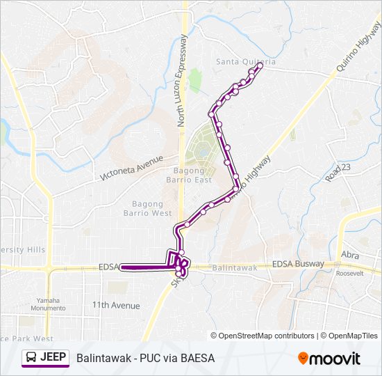 JEEP bus Line Map