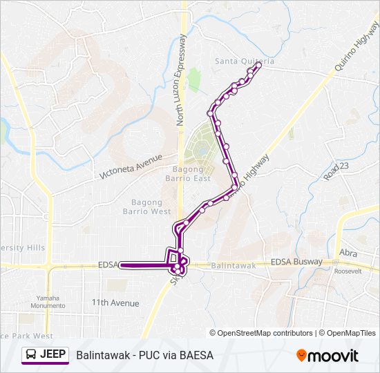 JEEP bus Line Map