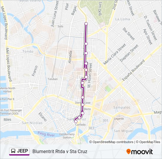 JEEP Bus Line Map