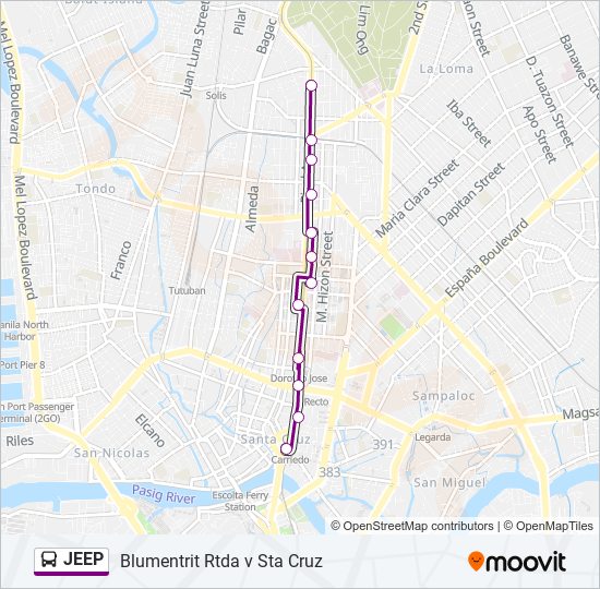 JEEP bus Line Map