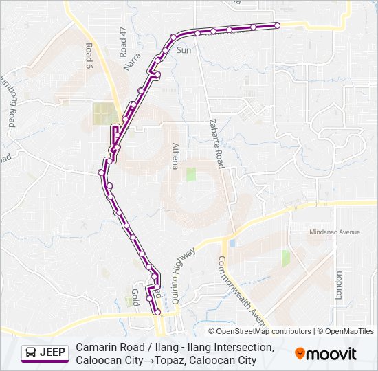 JEEP Bus Line Map