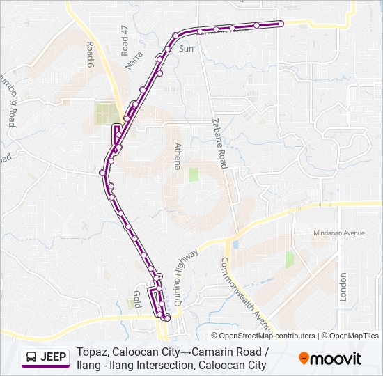 JEEP bus Line Map