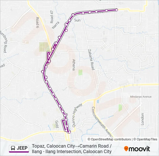 JEEP Bus Line Map