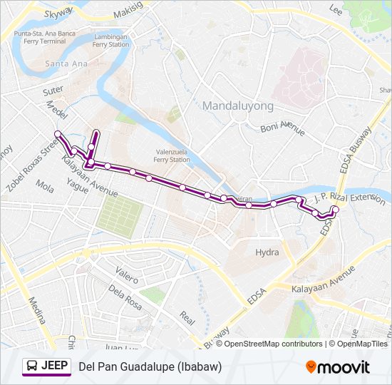 JEEP Bus Line Map