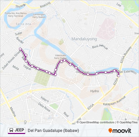 JEEP bus Line Map