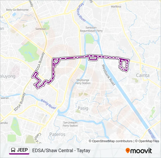 JEEP Bus Line Map