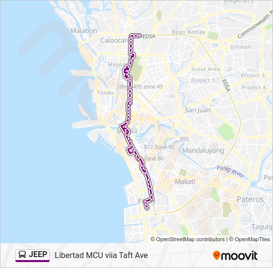 JEEP Route: Schedules, Stops & Maps - Epifanio De Los Santos Avenue ...