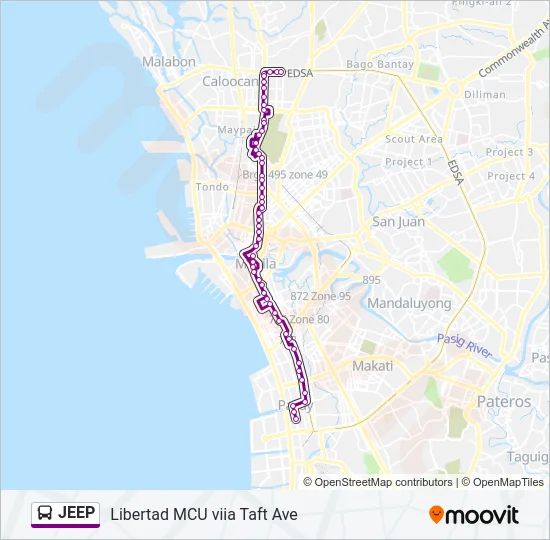 JEEP Bus Line Map