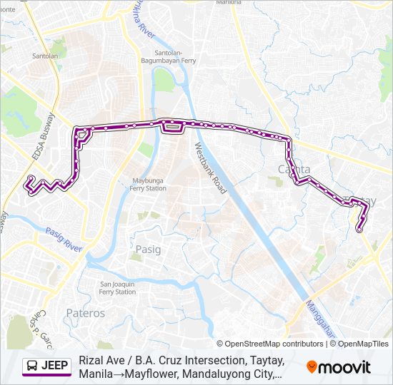 JEEP bus Line Map