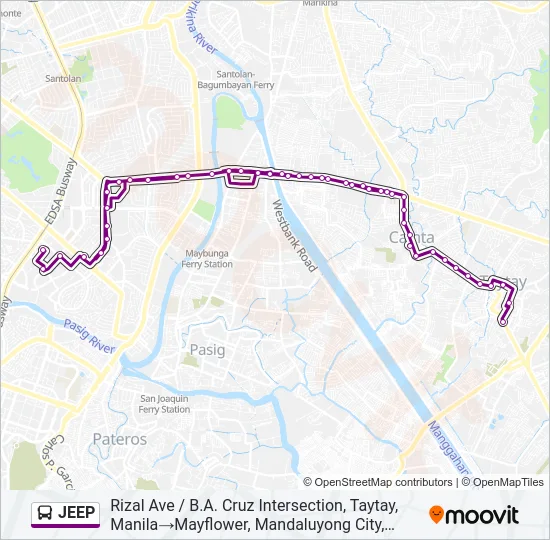 JEEP Bus Line Map