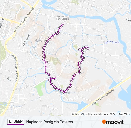 JEEP Bus Line Map