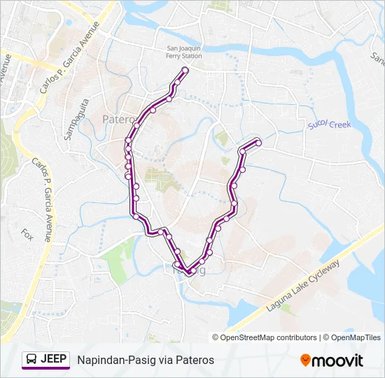 JEEP Bus Line Map