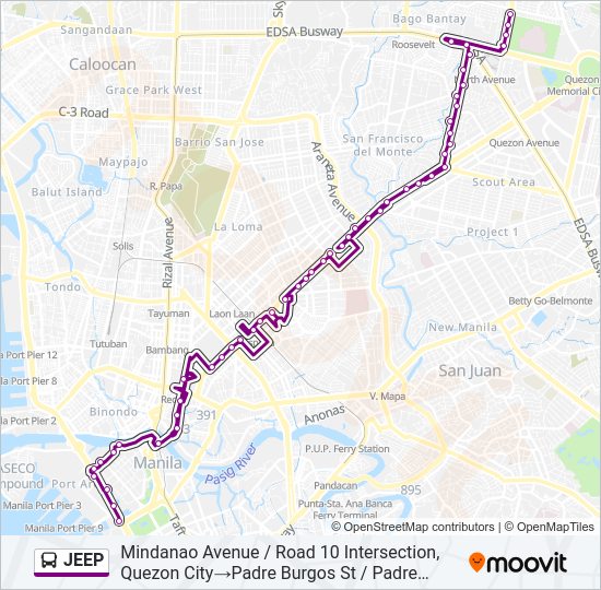 JEEP bus Line Map