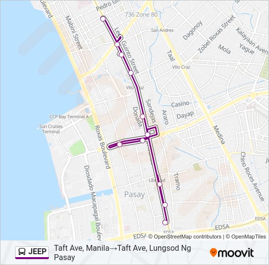 JEEP Bus Line Map