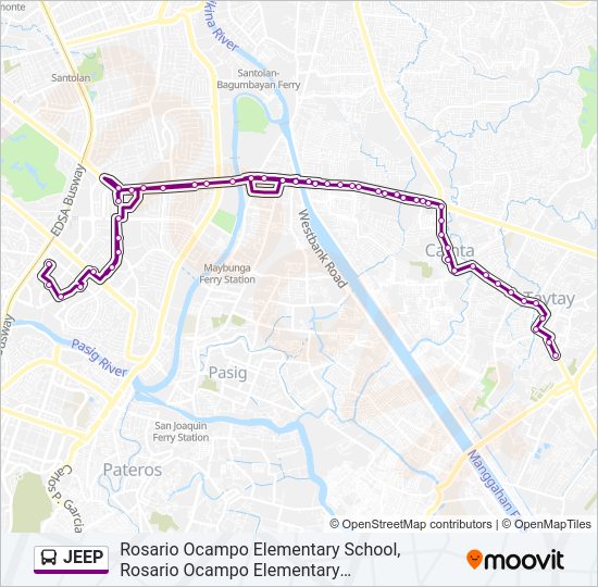 JEEP Bus Line Map