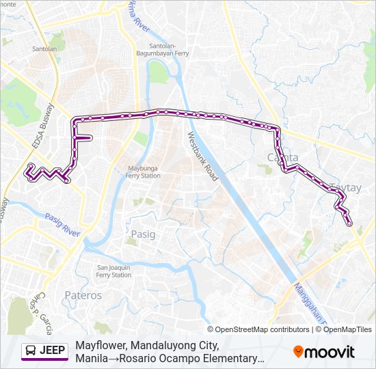 JEEP Bus Line Map