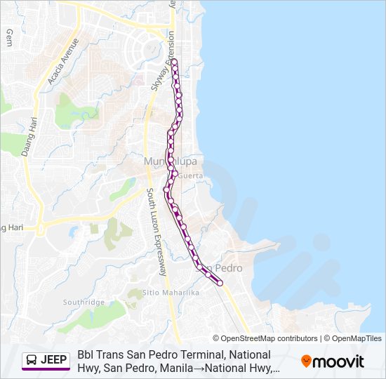 JEEP bus Line Map