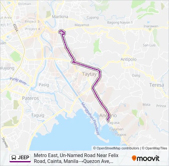 JEEP Bus Line Map