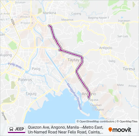 JEEP Bus Line Map