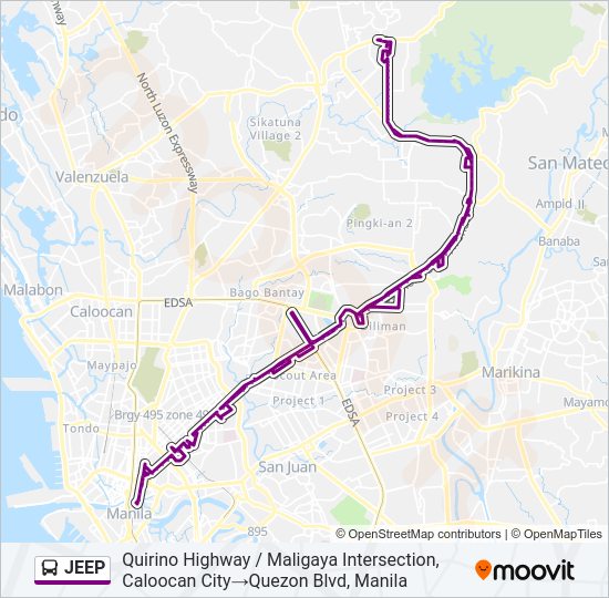 JEEP bus Line Map