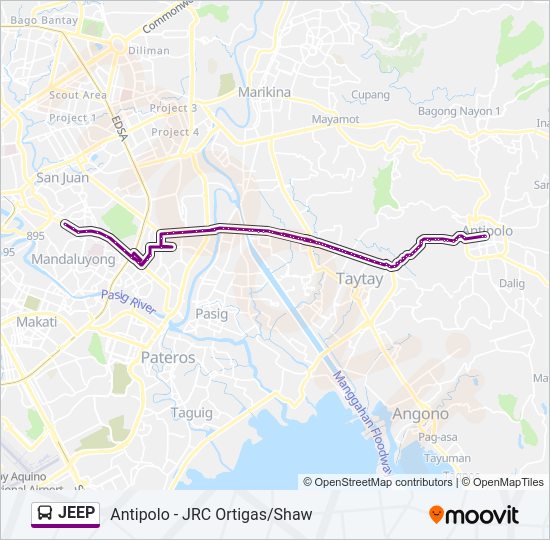 JEEP Bus Line Map