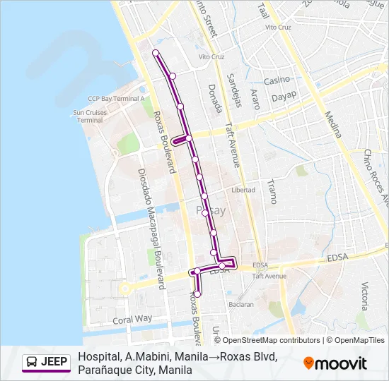 JEEP Bus Line Map