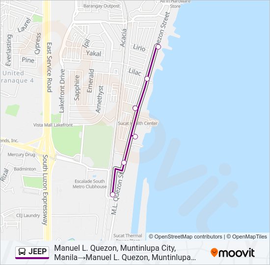 JEEP Bus Line Map