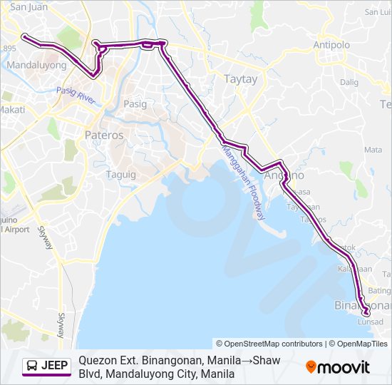 JEEP Bus Line Map