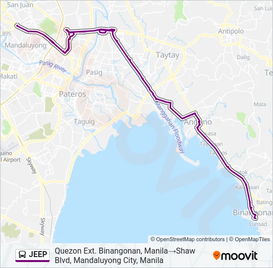 JEEP Bus Line Map