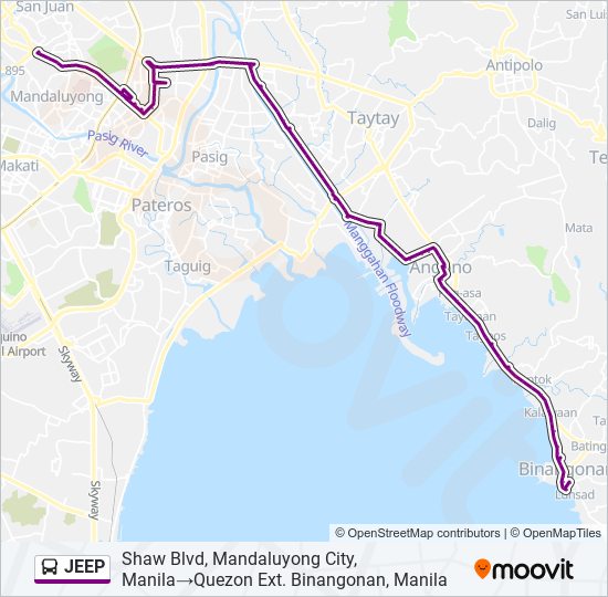 JEEP bus Line Map