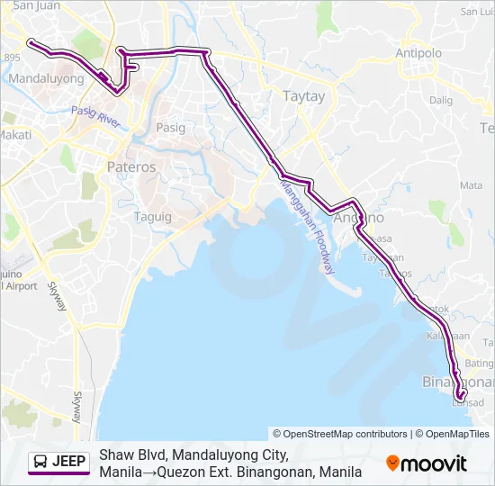JEEP Bus Line Map