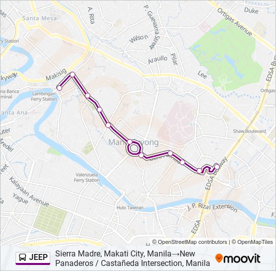 JEEP bus Line Map