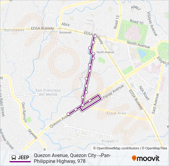 JEEP Bus Line Map