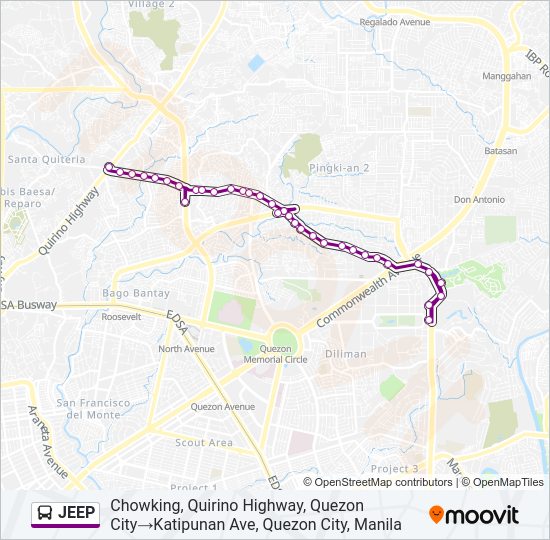 JEEP Bus Line Map