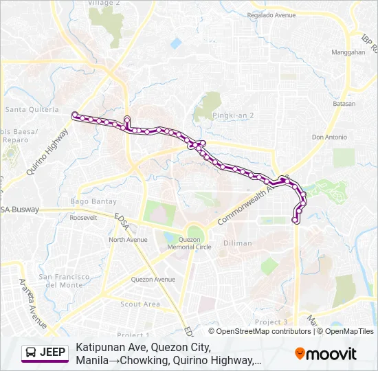 JEEP Bus Line Map