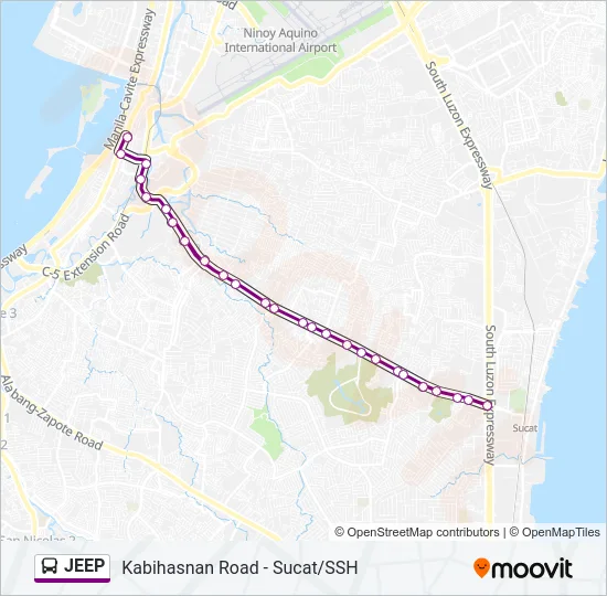 JEEP Bus Line Map
