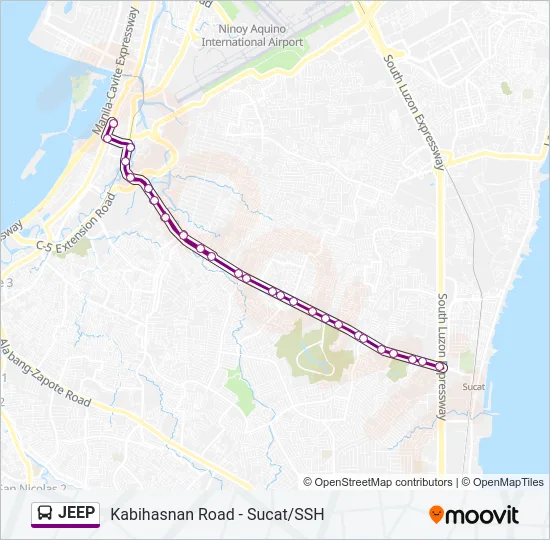 JEEP Bus Line Map