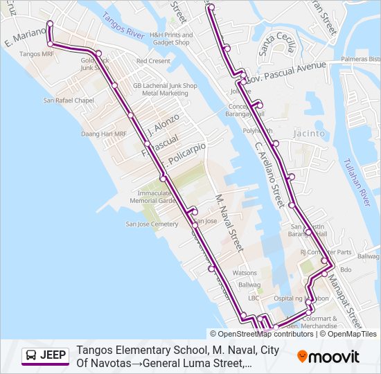 JEEP bus Line Map