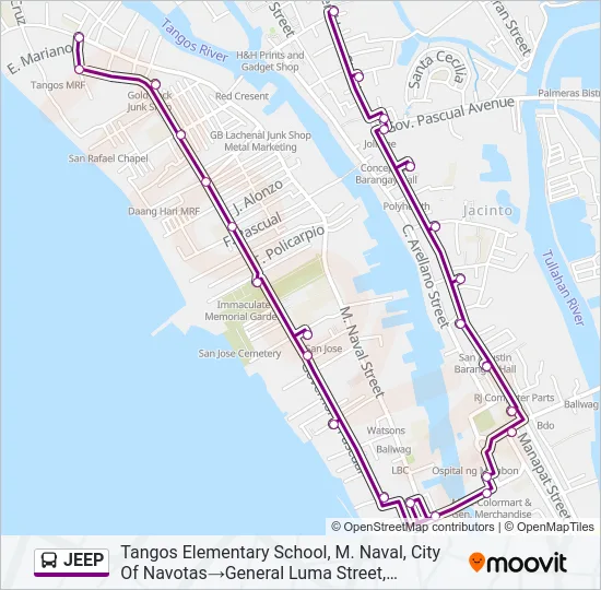 JEEP Bus Line Map