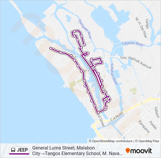 JEEP Bus Line Map