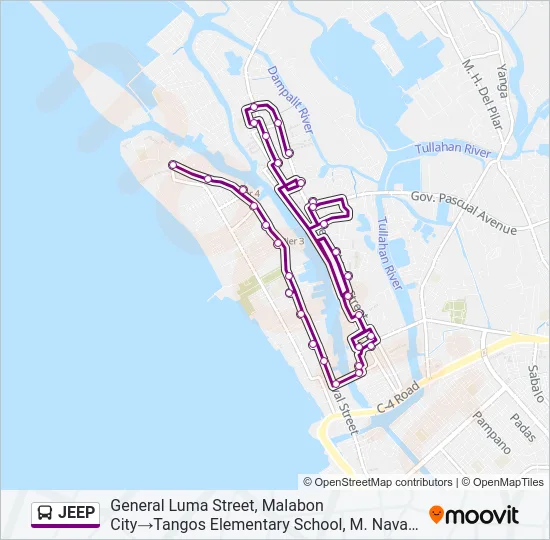 JEEP Bus Line Map