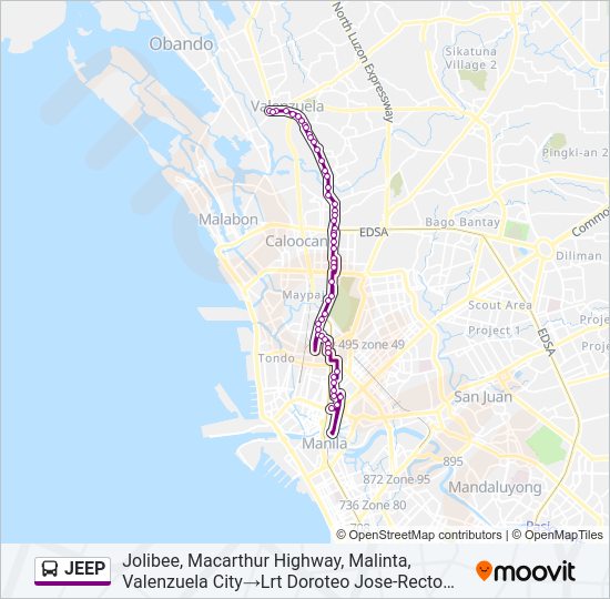 JEEP bus Line Map