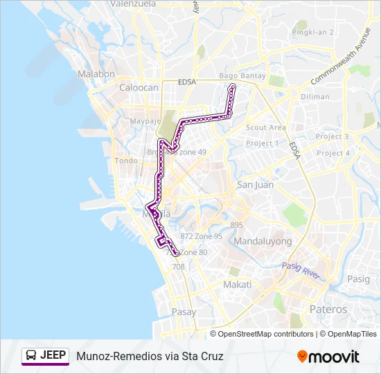JEEP Bus Line Map